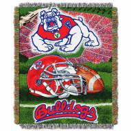 Fresno State Bulldogs NCAA Woven Tapestry Throw Blanket