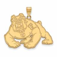 Fresno State Bulldogs Sterling Silver Gold Plated Extra Large Pendant