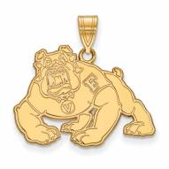 Fresno State Bulldogs Sterling Silver Gold Plated Large Pendant
