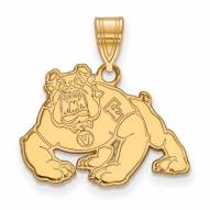 Fresno State Bulldogs Sterling Silver Gold Plated Medium Pendant