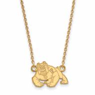 Fresno State Bulldogs Sterling Silver Gold Plated Small Pendant Necklace