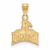 Furman Paladins College Sterling Silver Gold Plated Small Pendant