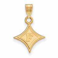Furman Paladins NCAA Sterling Silver Gold Plated Small Pendant