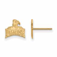 Furman Paladins Sterling Silver Gold Plated Extra Small Post Earrings