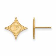Furman Paladins Sterling Silver Gold Plated Small Post Earrings