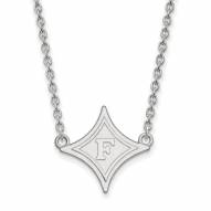Furman Paladins Sterling Silver Large Pendant Necklace