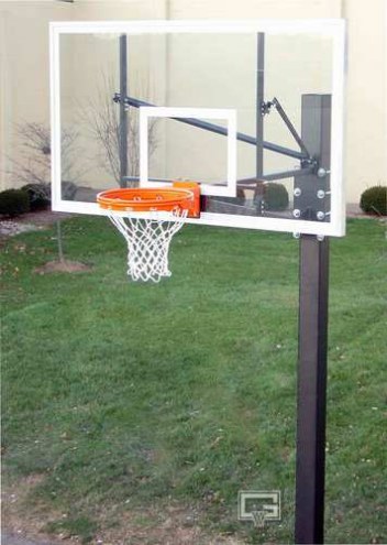 Gared Endurance Fixed Height Basketball Hoop with 60&quot; Glass Backboard