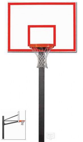 Gared Endurance Fixed Height Basketball Hoop with 60&quot; Steel Backboard