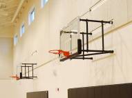 Gared Side-Fold Wall Mount Basketball Hoop with Glass Board