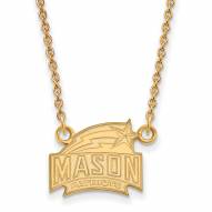George Mason Patriots Sterling Silver Gold Plated Small Pendant Necklace