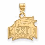 George Mason Patriots NCAA Sterling Silver Gold Plated Small Pendant