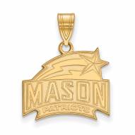 George Mason Patriots Sterling Silver Gold Plated Medium Pendant