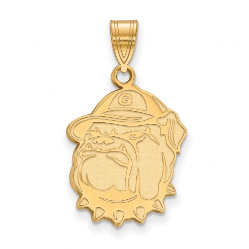 Georgetown Hoyas Sterling Silver Gold Plated Large Pendant