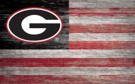 Georgia Bulldogs 11" x 19" Distressed Flag Sign
