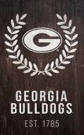 Georgia Bulldogs 11" x 19" Laurel Wreath Sign
