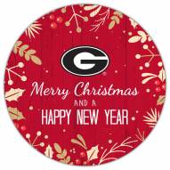 Georgia Bulldogs 12" Merry Christmas & Happy New Year Sign