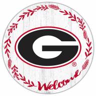 Georgia Bulldogs 12" Welcome Circle Sign