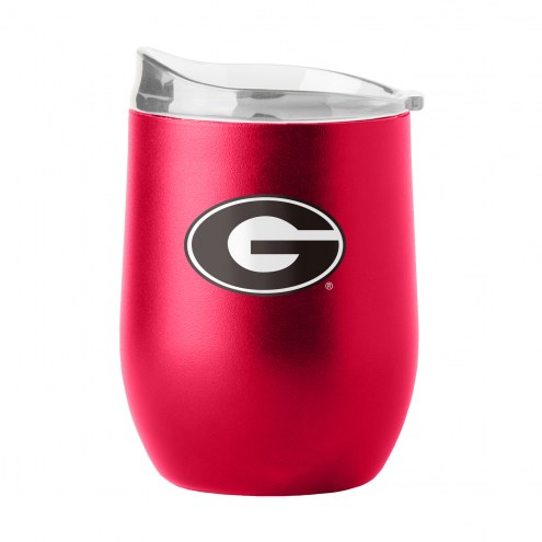 Georgia Bulldogs 16 oz. Flipside Powder Coat Curved Beverage Glass