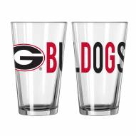 Georgia Bulldogs 16 oz. Overtime Pint Glass