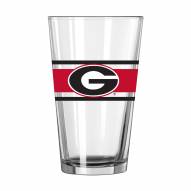 Georgia Bulldogs 16 oz. Stripe Pint Glass