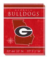 Georgia Bulldogs 16" x 20" Coordinates Canvas Print