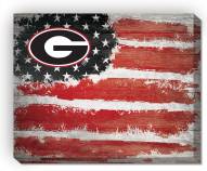 Georgia Bulldogs 16" x 20" Flag Canvas Print