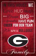 Georgia Bulldogs 17" x 26" In This House Sign