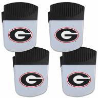 Georgia Bulldogs 4 Pack Chip Clip Magnet with Bottle Opener