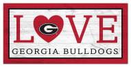 Georgia Bulldogs 6" x 12" Love Sign