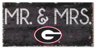 Georgia Bulldogs 6" x 12" Mr. & Mrs. Sign
