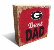 Georgia Bulldogs Best Dad 6" x 6" Block