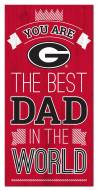 Georgia Bulldogs Best Dad in the World 6" x 12" Sign