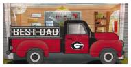 Georgia Bulldogs Best Dad Truck 6" x 12" Sign