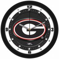 Georgia Bulldogs Carbon Fiber Wall Clock