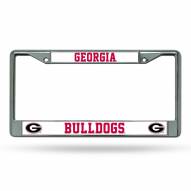 Georgia Bulldogs College Chrome License Plate Frame