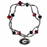 Georgia Bulldogs Crystal Bead Bracelet