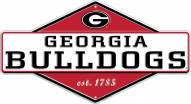 Georgia Bulldogs Diamond Panel Metal Sign