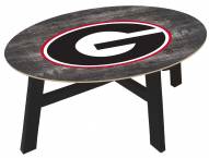 Georgia Bulldogs Distressed Wood Coffee Table