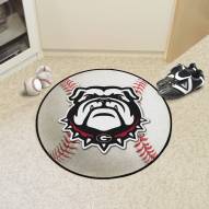 Georgia Bulldogs Dog Head Baseball Rug