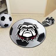 Georgia Bulldogs Dog Head Soccer Ball Mat