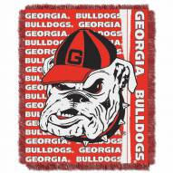 Georgia Bulldogs Double Play Woven Throw Blanket