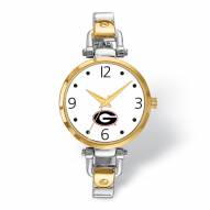 Georgia Bulldogs Elegant Ladies Two-Tone Watch