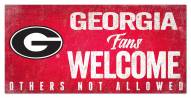 Georgia Bulldogs Fans Welcome Sign