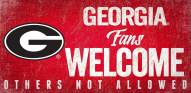 Georgia Bulldogs Fans Welcome Wood Sign