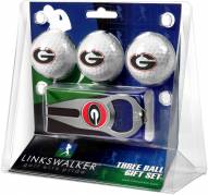 Georgia Bulldogs Golf Ball Gift Pack with Hat Trick Divot Tool