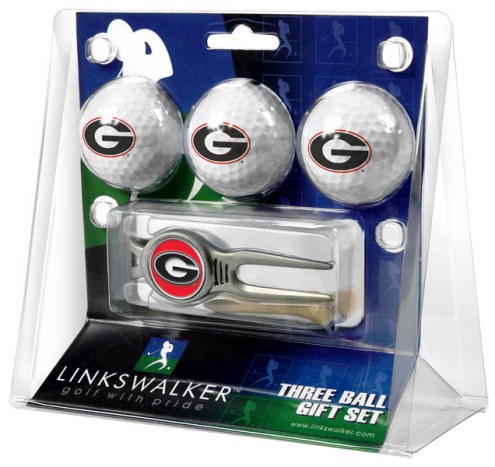Georgia Bulldogs Golf Ball Gift Pack with Kool Tool