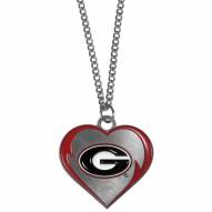 Georgia Bulldogs Heart Necklace