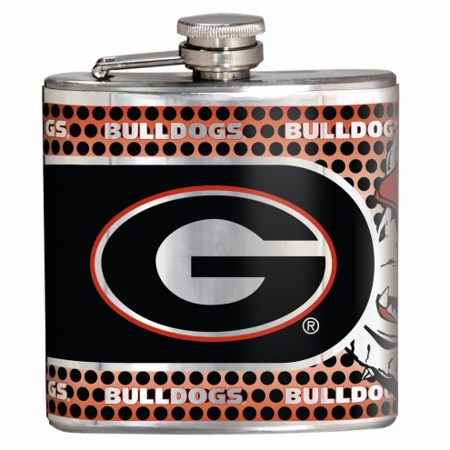 Georgia Bulldogs Hi-Def Stainless Steel Flask