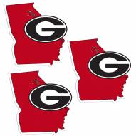 Georgia Bulldogs Home State Decal - 3 Pack