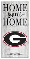 Georgia Bulldogs Home Sweet Home Whitewashed 6" x 12" Sign